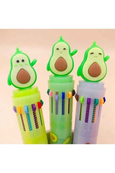 Ege Fotokopi & Kırtasiye Mini Avokado 4 Renkli Tükenmez Kalem - Çoklu Tükenmez Kalem Mini Boy ürün görseli 1