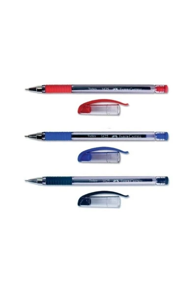 Faber Castell Faber 1425 Inçe Iğne Uçlu Tükenmez Kalem 0,7mm 3 Farklı Renk ürün görseli 1