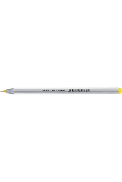 Pensan Triball 1mm Üçgen Gövdeli Tükenmez Kalem 12'li Kutu Sarı ürün görseli 1