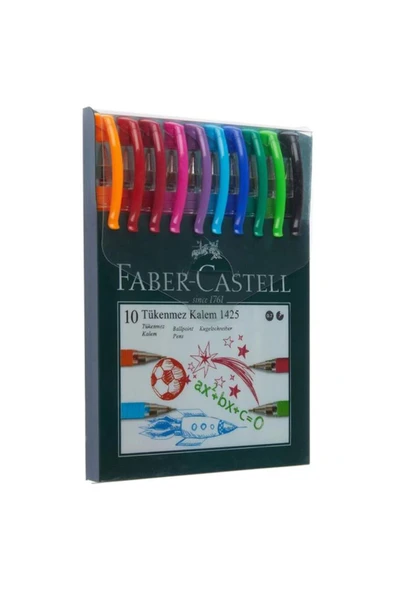 Faber Castell 1425 10'lu Tükenmez Kalem Seti ürün görseli 1