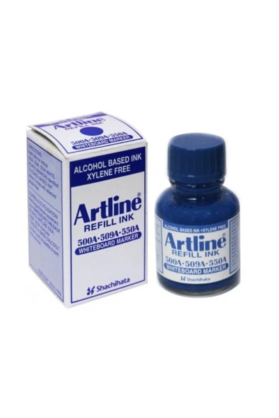 artline Beyaz Tahta Markörleri İçin Yedek Mürekkep 60ml Mavi ürün görseli 1