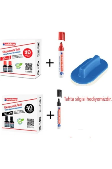 Edding Tahta Kalemi Ve Tahta Kalem Mürekkebi Seti ( Tahta Silgisi Hediyeli ) tkm ürün görseli 1