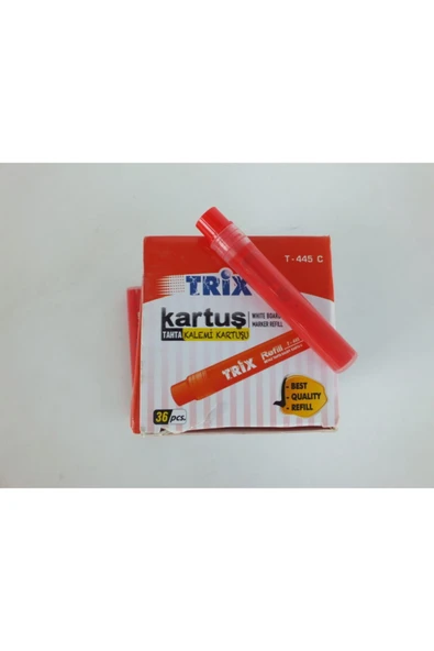TRİX Tahta Kalemi Kartuşu Mürekkebi Kırmızı 36 Adet ürün görseli 1