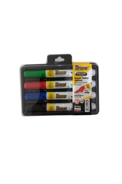 Brons BOARD MARKER KALEM DOLDURULABİLİR YERLİ 4 LÜ SET ürün görseli 1