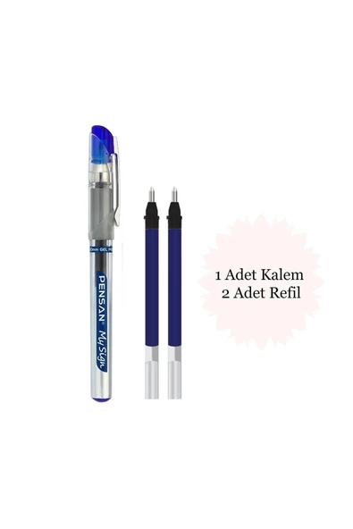 Pensan My Sign 1.0 Imza Kalemi 1 Adet Ve My Sign Imza Kalemi Refili Mavi 2 Adet ürün görseli 1