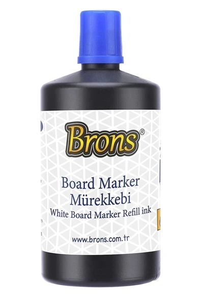 Brons Beyaz Tahta Kalem Mürekkebi 250 Ml- Mavi tkm ürün görseli 1