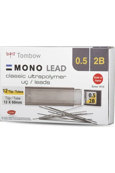 Tombow CLASSIC KLASİK TÜP 0.5/2B 12'Lİ PAKET ürün görseli 1