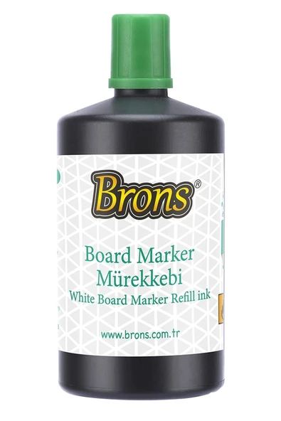 Brons Beyaz Tahta Kalem Mürekkebi 250 ml -yeşil tkm ürün görseli 1
