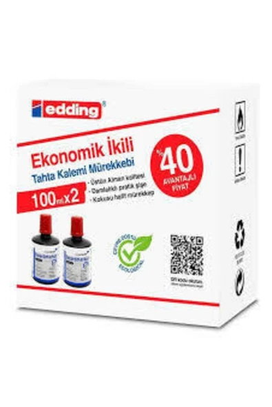 Edding Legamaster Mürekkep Kırmızı 100 ml 2'li tkm ürün görseli 1