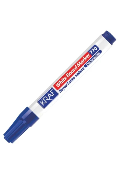 KRAF 770 DOLDURULABİLİR BEYAZ TAHTA KALEMİ - MAVİ ürün görseli 1