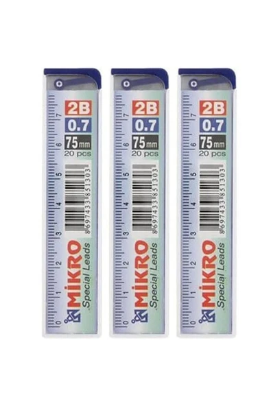 Mikro Cetvelli Kalem Ucu 0.7 Mm 3lü ürün görseli 1