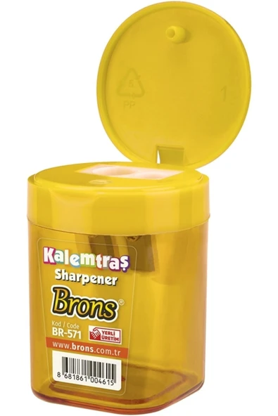 Brons Silindir Hazneli Kalemtraş Karışık Renk Br-571 ürün görseli 1