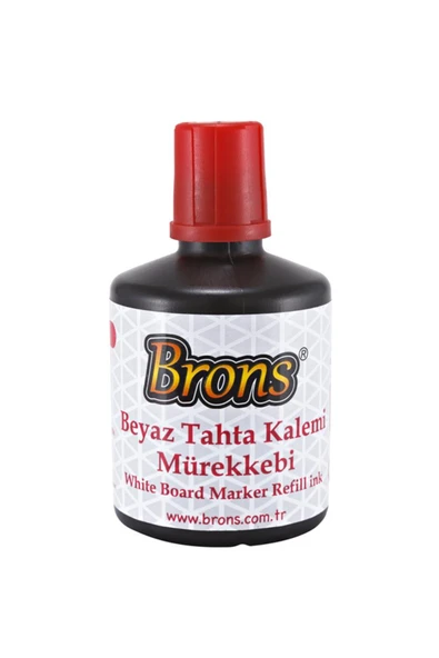 Brons Tahta Kalem Mürekkebi 100 Cc Kırmızı Tahta Kalem Mürekkebi (6 LI PAKET) tkm ürün görseli 1