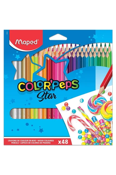 Maped Color Kolay Tutuş Tam Boy 48 Li Kuru Boya Kalemi ürün görseli 1