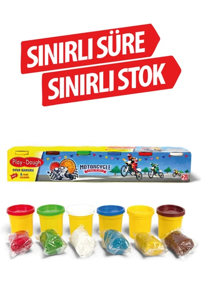 Play Dough Oyun Hamuru 6lı Ern-009 240 gram ürün görseli 1