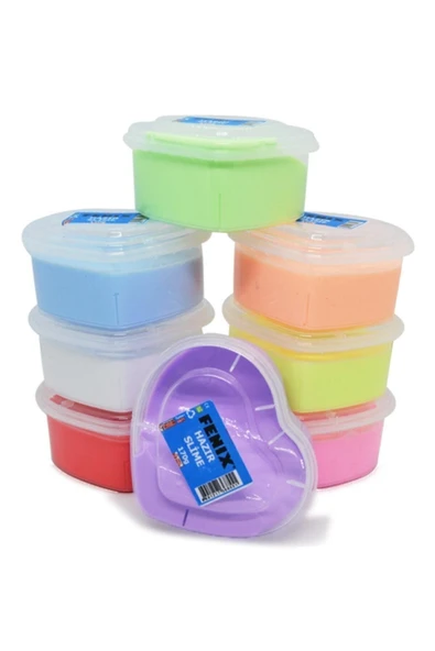 Fenix Kalpli Hazır Slime Slaym 8 Renk Toplam 1360gr Pastel Renkler.hsx ürün görseli 1