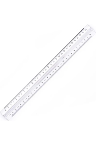 HATAS 30cm Tribldesimetresi Şeffaf / 0250 ürün görseli 1