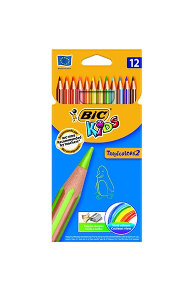 Bic Tropicolors 12 Renk Kuru Boya Kalemi / 8325669 ürün görseli 1