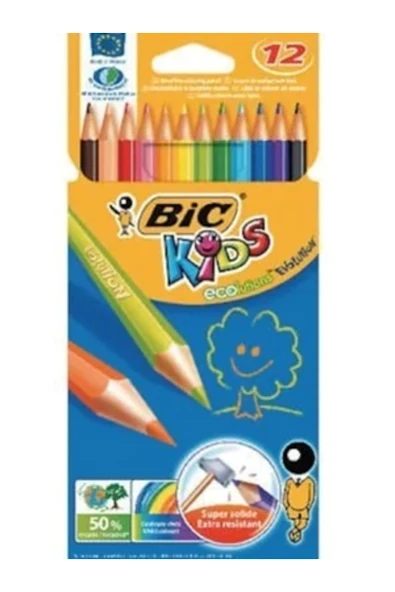 Bic Evolution Kuru Boya Kalemi 12`li Kutu 3270220060963 ürün görseli 1