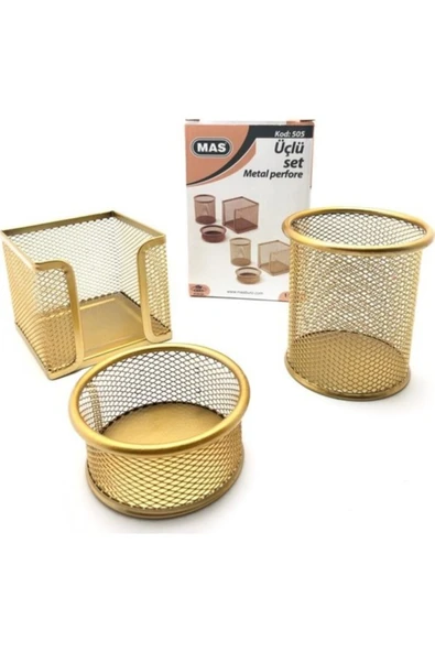 Mas 505 Perfore A Üstü 3'lü Set Gold - Resim 2