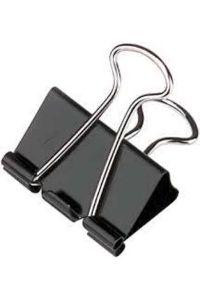 Linea Binder Clips 51 Mm Mandal Klips Siyah Renk Metal 12 Li Kutu ürün görseli 1