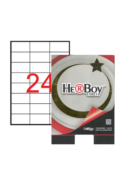 Herboy Hb-1037 70mmx37,12mm Beyaz Lazer Etiket ürün görseli 1
