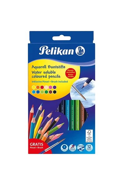 Pelikan Kuru Boya Aquarell 12 Li 700672 ürün görseli 1