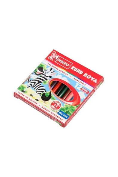 Mikro Kr-1101 12li Yarım Boy Kuru Boya Kalemi ürün görseli 1