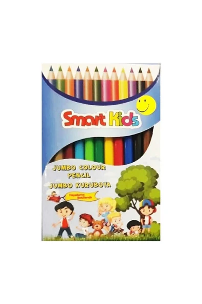 Eshel Smart Kids Jumbo Kuruboya Kalem Seti - 12 Renk ürün görseli 1