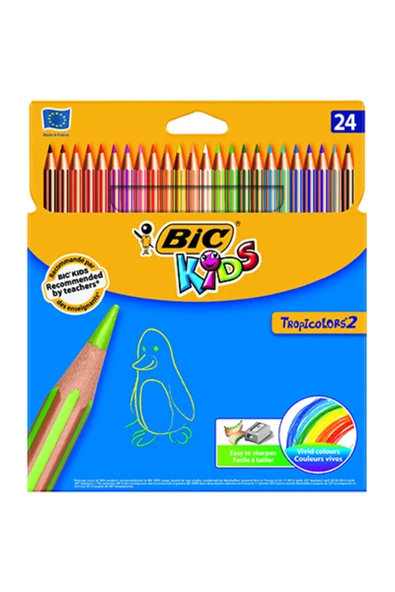 Bic Tropicolors 24 Renk Kuru Boya Kalemi / 9375182 ürün görseli 1
