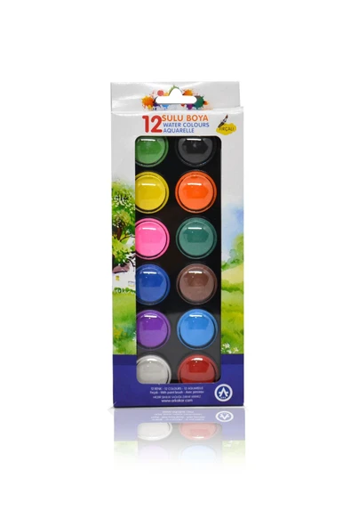 Ark 12 Renk Pastel Renklerde Sulu Boya ( Fırçalı ) ürün görseli 1