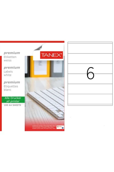 Tanex Tw-2047 Laser Etiket 100 Lü Paket ürün görseli 1