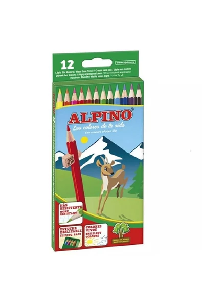 Alpıno 12 Renk Kuru Boya 1/1 Tam Boy Al-10654 ürün görseli 1