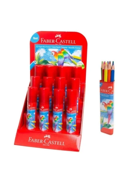 Faber Castell 12li Üçgen Tüp Kuruboya (12'Lİ 1 ADET) ürün görseli 1