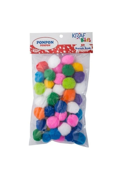 KRAF Kids Ponpon 3 Cm 50`li ürün görseli 1