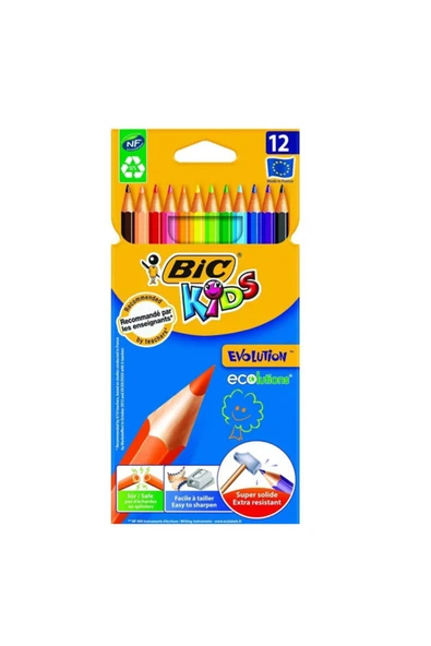 Bic Kuru Boya Evoltion Karton Kutu 12 Li 829029 ürün görseli 1