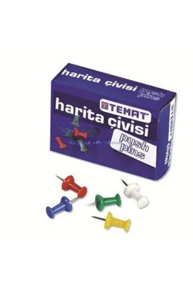 Temat 180 Renkli Harita Çivisi ürün görseli 1