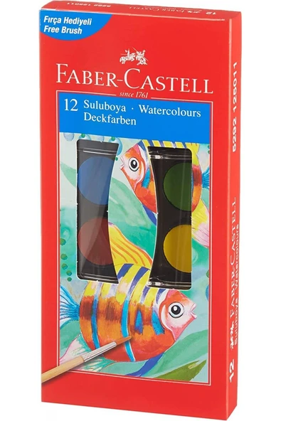 Faber Castell Ø 23 Mm 12 Renk Sulu Boya ürün görseli 1
