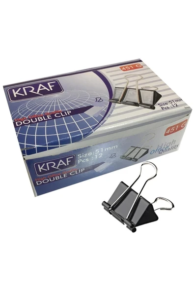 KRAF Metal Kıskaç 51 Mm 451g 12'li Kutu ürün görseli 1