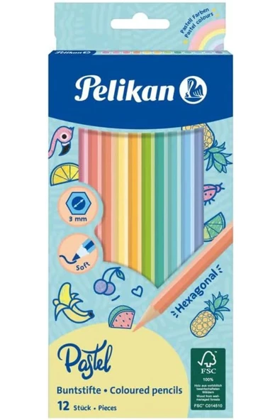 Pelikan 12'li Pastel Kuru Boya Kalemi / BSP12LN ürün görseli 1