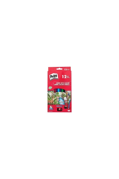 Pritt 12 Renk Jumbo Kuru Boya Tam Boy 1219733 ürün görseli 1