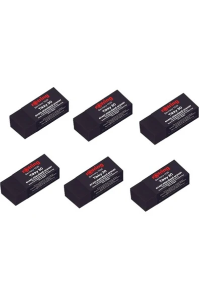 Rotring Sınav Silgisi Tıkky-30 Siyah ( 6 Adet ) ürün görseli 1