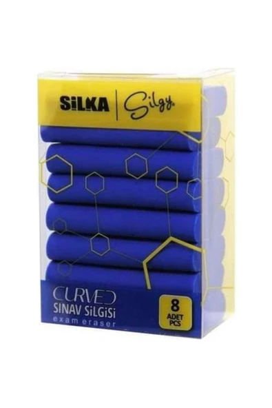 Silka Curved Rainbow Pastel Silgi 8'li Sınav Silgisi Lacive ürün görseli 1