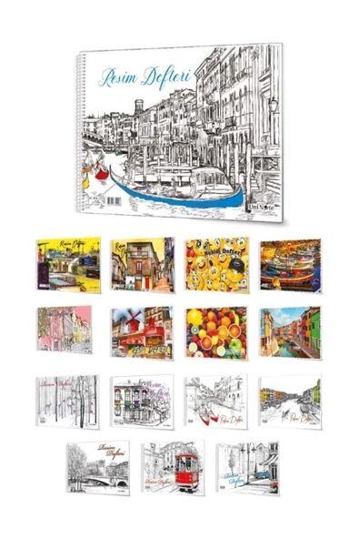 Elif Kırtasiye 15 Yaprak Resim Defteri Orta Boy Spiralli Karton Kapak 23 X 35 cm ürün görseli 1