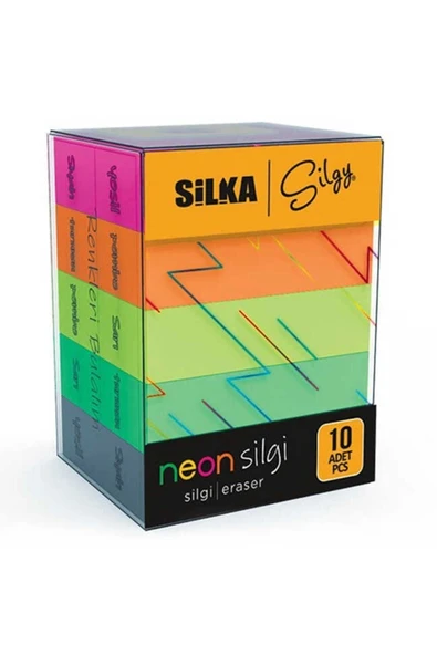 Silka Cornor Neon Renk Silgi 10'lu ürün görseli 1