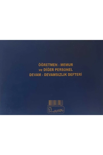Kocaoluk ÖĞRETMEN-MEMUR VE DİĞER PERSONELLER DEVAM-DEVAMSIZLIK DEFTERİ ürün görseli 1