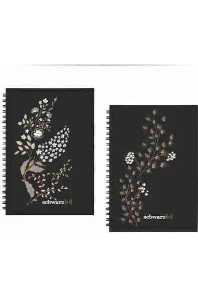 KESKİN COLOR Spiralli Defter Schwarz Foil Sert Kapaklı 14x20 Cm 60 Yaprak 410110-99 ürün görseli 1