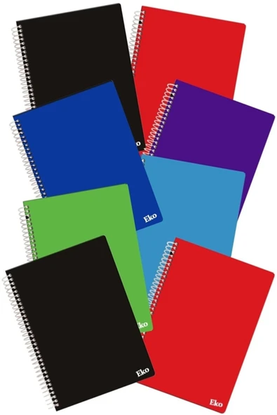 ÇINAR DEFTER A4 Okul Defteri 72 Yaprak (6 ADET 4 KARELİ 2 ÇİZGİLİ) Spralli Plastik Kapak Defter ürün görseli 1