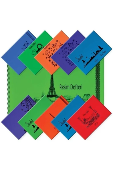 Daphne Defne 25x35 Sprialli Plastik K. 25 Yaprak Resim Defteri ürün görseli 1
