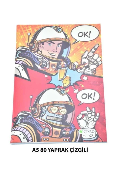 3 Çınar Çınar A5 Çizgili Defter 80 Yaprak ürün görseli 1